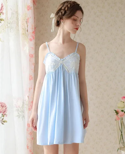 Vista 5 de Nanxson Womens Cotton Nightgown Sexy Lace Sleep Dress Victorian Sleepshirt Full Slip Nightwear