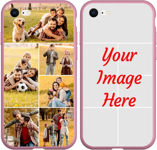 Vista 19 de Funda de teléfono con foto personalizada para iPhone 7 8 SE 2020 2022, imagen/texto personalizado, cubierta negra suave y delgada, regalo único