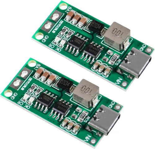 Vista 9 de 2PCS Tipo-C USB 2S 2A Boost Convertidor 8.4V 12.6V 16.8V Step-Up Power Module LiPo Polímero LiPo Batería de Litio Placa de Protección de Carga