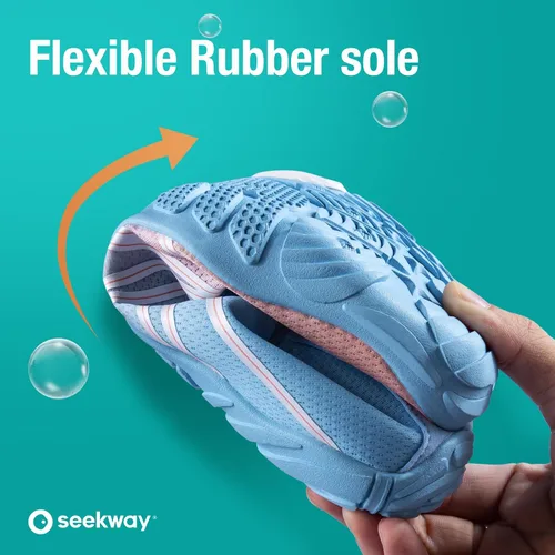 Vista 2 de SEEKWAY - Zapatos de agua unisex, de secado rápido, tipo calcetín y con sensación de pies descalzos para adultos ideales para playa, natación, río