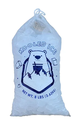 Vista 3 de Bolsas de hielo con cordón de alta resistencia de grado comercial (paquete 500 de 10 libras)