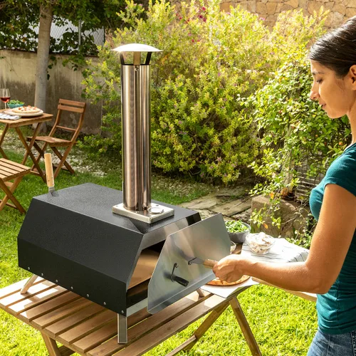 Vista 7 de Horno para Pizza de Pellets con Accesorios Pizzahven InnovaGoods