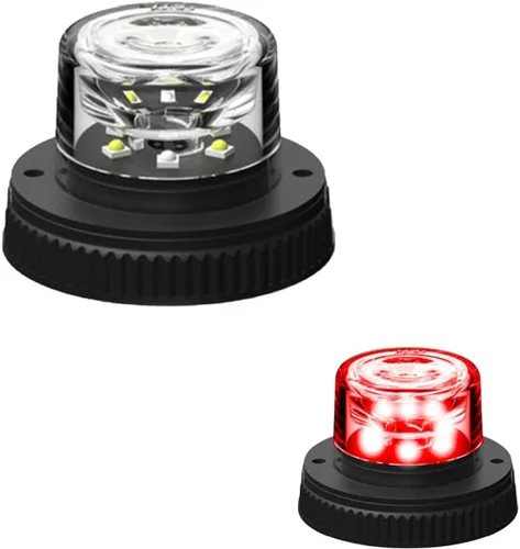 Vista 10 de SpeedTech Lights Flare 360° 6 LED 18 W Luz estroboscópica – Bombilla de botón oculta, faro de peligro para vehículos de policía, construcción Rojo