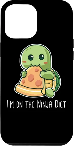 Vista 24 de Funda para iPhone 11 Pro Max I'm On The Ninja Diet Divertida Tortuga Comiendo Pizza Nerd Geek