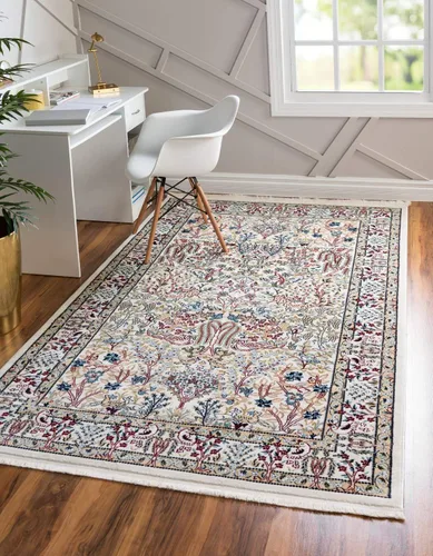 Vista 32 de Unique Loom Colección Narenj - Alfombra de área - Bristol (2' 2" x 3' 1" ovalada, azul/beige)
