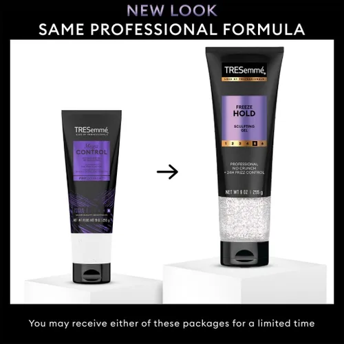 Vista 3 de TRESemme Gel para el cabello, paquete de 4 unidades Mega Control, control de encrespamiento 24 horas + reparación de queratina, máscara