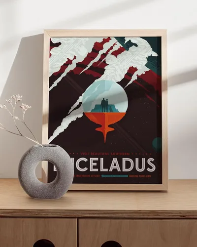 Vista 5 de HAUS AND HUES Arte de pared espacial – Pósteres espaciales vintage, póster JPL de la NASA, pósteres vintage de la NASA para paredes, arte de pared