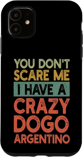 Vista 5 de iPhone 15 You Don't Scare Me Dogo Argentino Owner Pet Dog Dad Retro Case