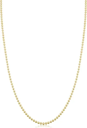 Vista 9 de Kooljewelry Gold Plated Sterling Silver Bead Ball Chain Necklace for Women
