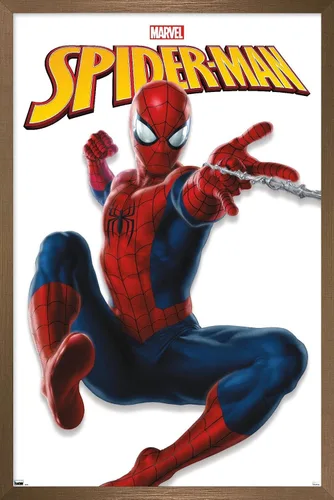 Vista 13 de Trends International Marvel Comics - Póster de pared de la serie Spider-Man, 22.4 pulgadas de largo x 14.7 pulgadas, versión enmarcada de madera