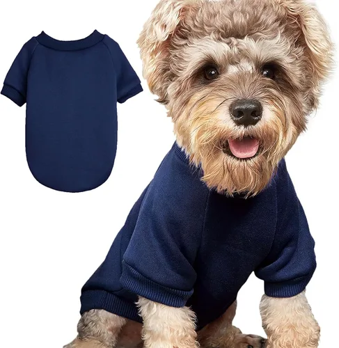 Vista 27 de Suéter para cachorros para perros pequeños, ropa cálida de invierno para gatos, sudadera para mascotas, ropa de punto, ropa de perro y gatito Negro