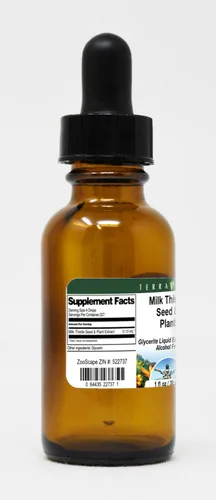 Vista 4 de Semilla de cardo mariano y extracto líquido de glicerita vegetal (1:5) - Sin sabor (1 oz, ZIN: 522737)