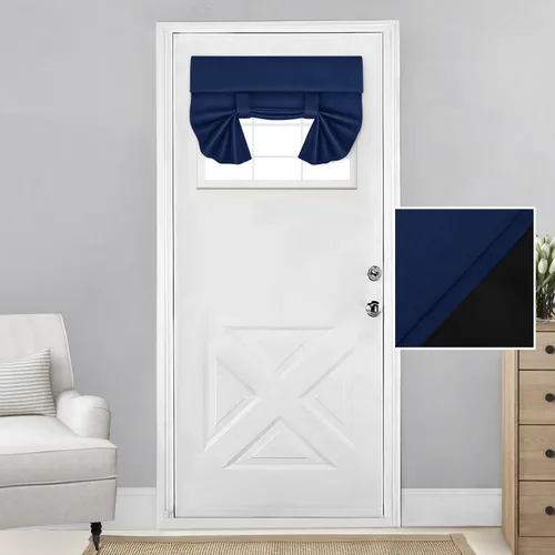 Vista 37 de HOMEIDEAS Cortinas 100% Opacas para Luces Laterales de Puerta Principal, Cubierta de Ventana de Puerta de Aula, Persianas de Privacidad