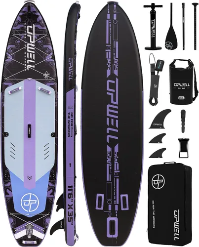 Vista 8 de UPWELL 11'6"×35" Extra Wide Inflatable Paddle Board, Stand Up Paddle Board for Youth & Adults, Stable Design, Premium SUP Accessories, 120L