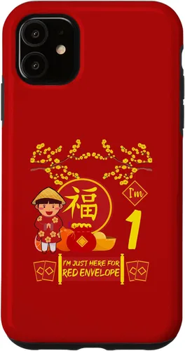 Vista 8 de iPhone 16 1 Año viejo Niños Año Nuevo Chino Decoración Rojo Sobre Caso
