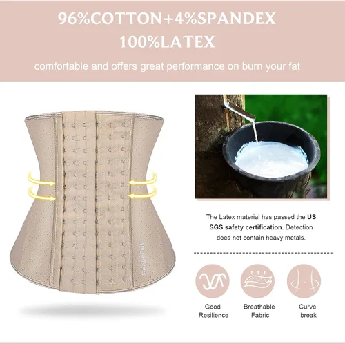 Vista 5 de FeelinGirl Entrenador de cintura para mujer, faja moldeadora de cintura con control de abdomen, corsé moldeador de cintura de reloj de arena