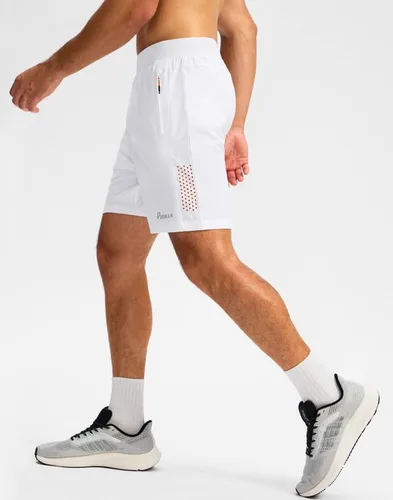 Vista 2 de Pudolla Pantalones cortos de entrenamiento para hombre con 3 bolsillos con cremallera, ligeros de 7 pulgadas, pantalones cortos de gimnasio