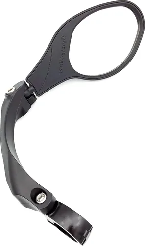 Vista 7 de Hafny - Espejo retrovisor para manubrio de bicicleta, de acero inoxidable, color negro (espejo izquierdo), Izquierda