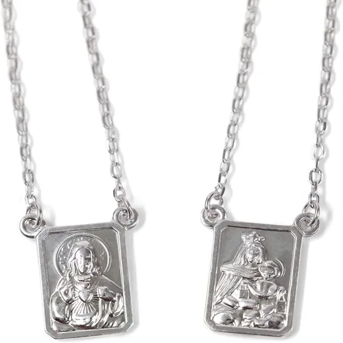 Vista 4 de Roman Collar de plata de ley con diseño de infinito de Escapulario, 26 pulgadas de largo