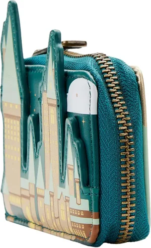 Vista 2 de Loungefly Harry Potter Golden Hogwarts - Cartera de acordeón estándar