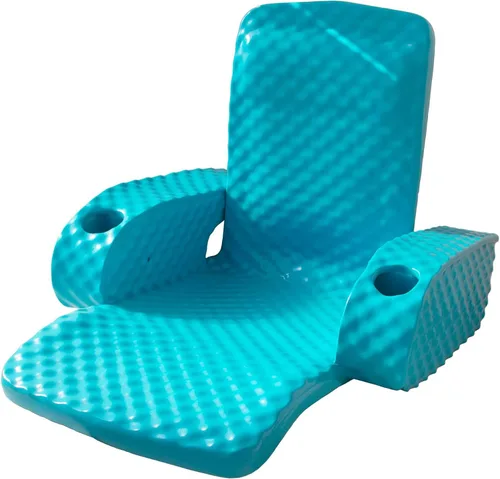 Vista 11 de TRC Recreation Silla Baja plegable de espuma para piscina, tumbona flotante portátil súper suave con 2 portavasos para artículos esenciales