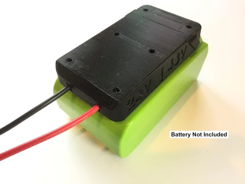 Vista 4 de Adaptador para greenworks o creabest de 24 voltios compatible con batería de litio calibre 12, negro