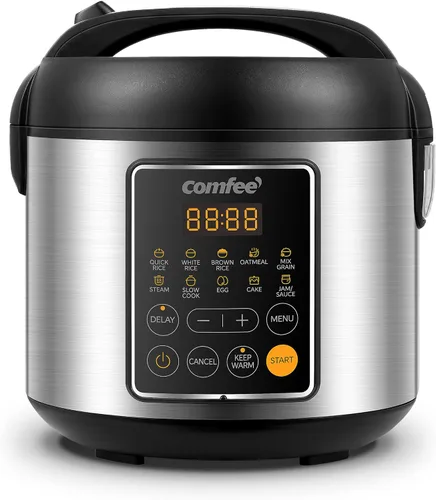 Vista 11 de COMFEE' Mini Arrocera 4 Tazas Cocinadas/2 Tazas Sin Cocinar, Arrocera Portátil Antiadherente, Temporizador de Retardo de 24 Horas, 6 Funciones