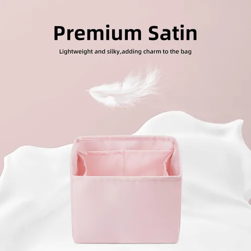 Vista 3 de DGAZ Organizador de bolso, sedoso y suave, seda, bolso de mano de lujo en moldeadores de bolsa, para mujer, se adapta a picotin1822 bolsas