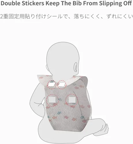Vista 5 de Baby and Infant Disposable Travel Bibs - Soft, Leakproof, for Toddlers Babies, Feeding, Traveling, (60PCS)
