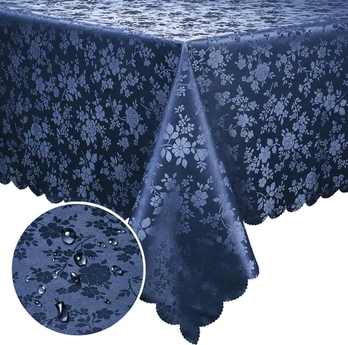 Vista 35 de Smiry Mantel cuadrado, mantel de vinilo resistente al agua, lavable, para cocina y comedor (azul bebé, 54 x 54 pulgadas)