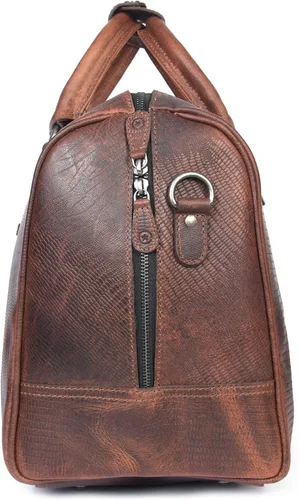 Vista 5 de Bolsa de viaje de cuero Bolsa deportiva para gimnasio, bolsa de mano para equipaje de avión, regalo para el día del padre por Aaron Leather Goods