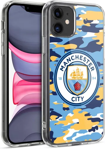 Vista 146 de Head Case Designs Funda de gel con licencia oficial del Manchester City Man City FC Blue Moon Badge Camou [protección de grado militar] compatible