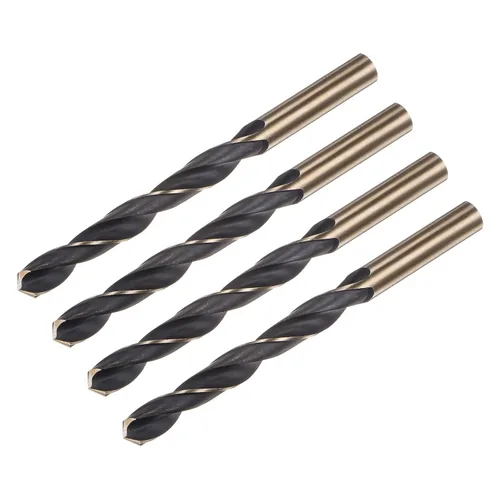 Vista 22 de uxcell Brocas Jobber de 0.118 in (0,118 pulgadas) de nitruro negro y oro recubierto de titanio M2 de alta velocidad (HSS) Brocas helicoidales