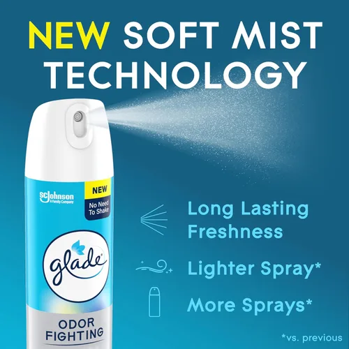 Vista 2 de Glade Ambientador en espray para habitación, aroma Olas de agua, combate el olor para ofrecer una frescura duradera, 8 onzas, 2