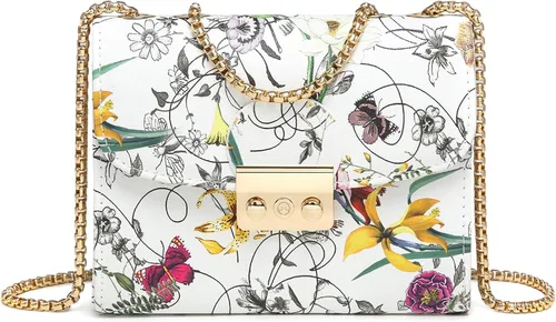 Vista 10 de Dasein Bolso cruzado pequeño para mujer, bolso de noche de diseñador, cartera clutch, bolso de mano para boda/baile de graduación/fiesta con doble