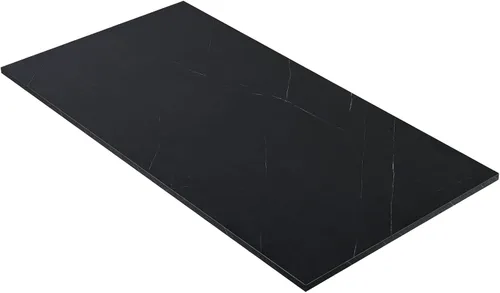Vista 62 de 36x20 pulgadas Mesa Negra Universal, Escritorio Sólido de Una Pieza, Encimera Reversible de Melamina, Dobles Escritorios, L-Escritorio DIY