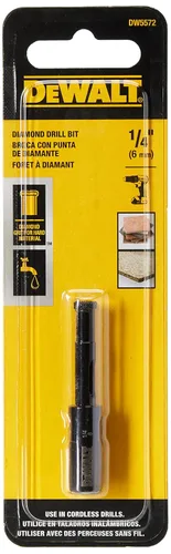Vista 6 de DEWALT Broca para azulejos, punta de diamante, 1/2 pulgada (DW5578), pequeña