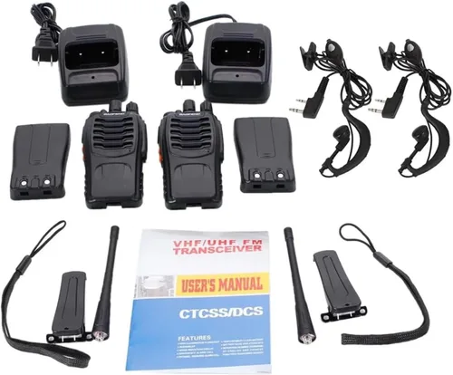 Vista 6 de Walkie Talkies Baofeng Radio 888S recargables de largo alcance con auriculares para adultos, radios de 2 vías, walkie talkies para niños, paquete