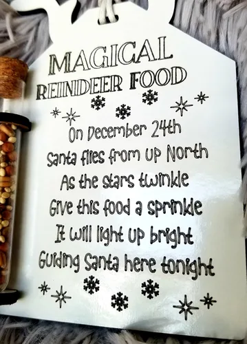 Vista 3 de Handmade Magical Reindeer Food Christmas Ornament - Gift Box Included - Gift for Kids - Holiday Ornament - Handmade Christmas Ornament for the