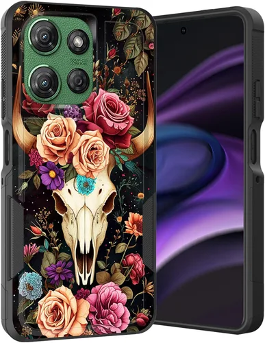 Vista 220 de para Moto G Play 4G 2024, funda de dos capas híbrida resistente y a prueba de golpes, PC duro + silicona suave protectora para Motorola Moto G Play