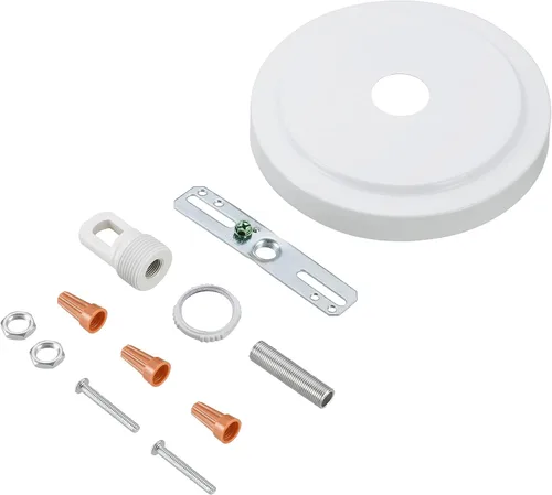 Vista 14 de Aspen Creative 21508-11 - Kit de lámpara de araña de transición y toldo con bucle para cuello, bronce aceitado, diámetro de 5-1/2 pulgadas, orificio