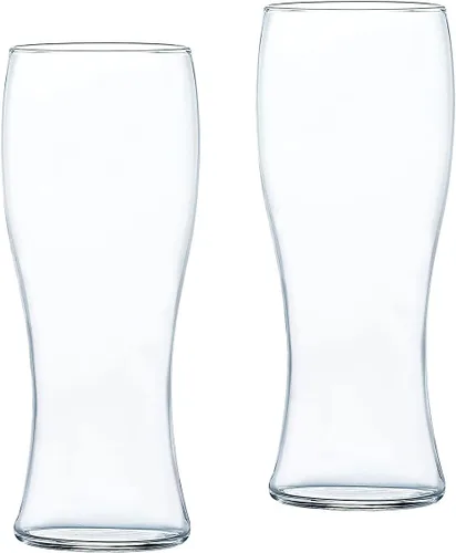Vista 12 de Toyo Sasaki - Juego de 2 vasos de vidrio para cerveza, 13.8 fl oz (13.4 fl oz), juego de 2 x 12 (caja se vende como estuche), puedes disfrutar