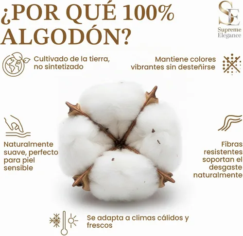 Vista 5 de SUPREME ELEGANCE Juego de sábanas de cama individual 100% algodón - Blanco ártico, ropa de cama de percal de 3 piezas, sábanas transpirables frescas