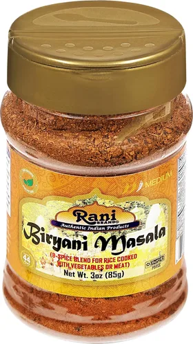 Vista 8 de Rani Biryani Masala Curry (mezcla de 7 especias para platos de arroz indio, pullao/pilau) Tarro PET de 3 onzas (3.00 oz) ~ Todo natural Vegano