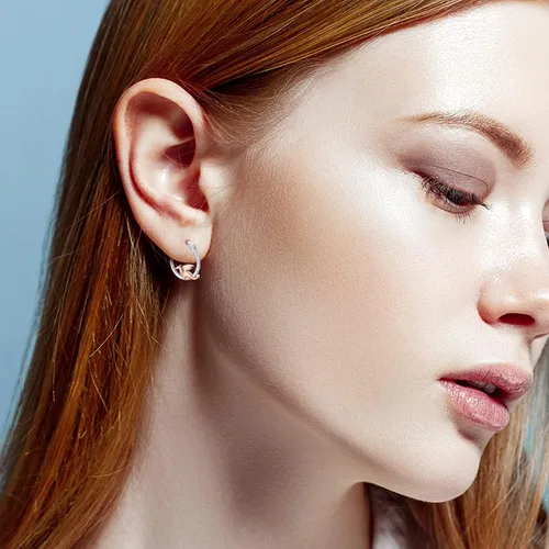 Vista 5 de Hypoallergenic DragonCatBunny Mushroom Earrings for Women 925 Sterling Silver Animal Huggie Hoop Earrings Jewelry Gifts for Sensitive Ears