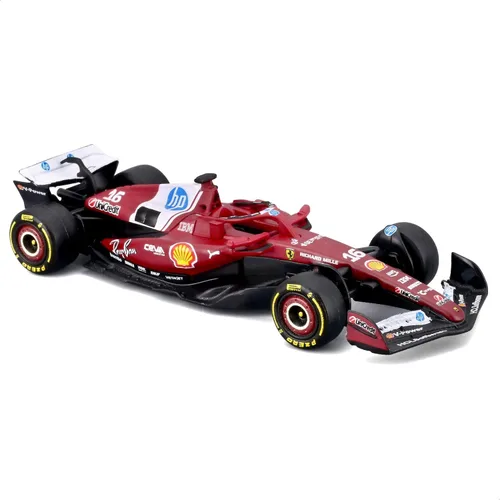Vista 3 de Bburago 1:64 Scale Race Formula Ferrari SF-25 (2025) Vehículo fundido a presión, Leclerc #16
