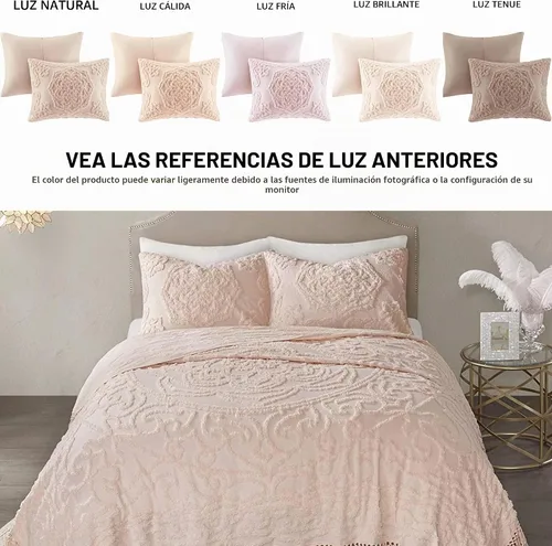Vista 2 de Madison Park colección Shabby Chic - Juego de cama para todas las estaciones con fundas a juego Colcha de rubor Laetitia