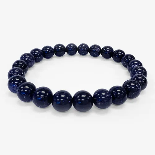 Vista 221 de Gem Avenue Handmade Round Bead Stretch Bracelet Unisex Natural Stone Beaded Jewelry for Men & Women, Elastic Wristband for Daily Wear