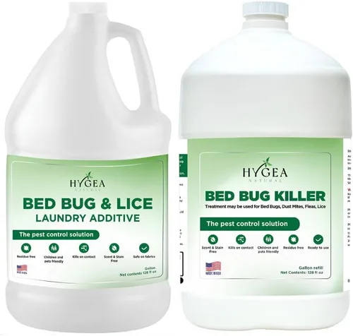 Vista 7 de Hygea Natural Aditivo para la ropa para piojos y chinches - Tratamiento líquido respetuoso con el medio ambiente, inodoro y sin manchas, seguro