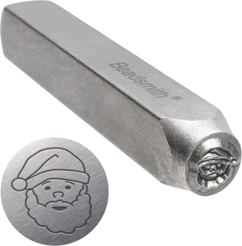 Vista 13 de The Beadsmith Sellos de diseño de acero - Herramientas de estampado de joyas, perforador circular, juego de 3 piezas, 3.125 pulgadas con base